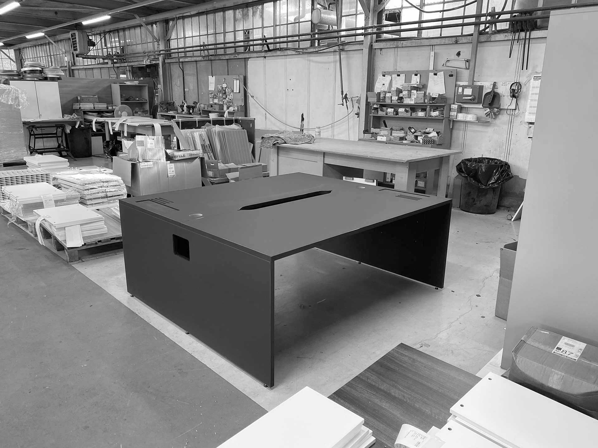 Fully assembled bespoke desk
